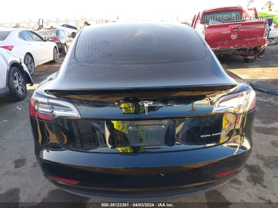 2018 Tesla Model 3   Black vin: 5YJ3E1EB6JF147859