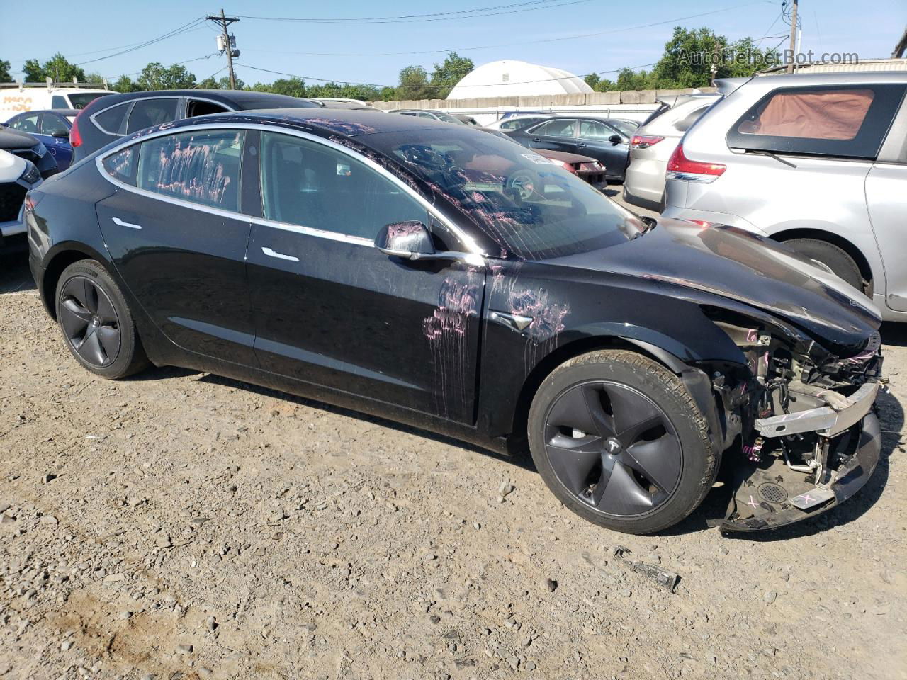 2018 Tesla Model 3  Black vin: 5YJ3E1EB6JF182286