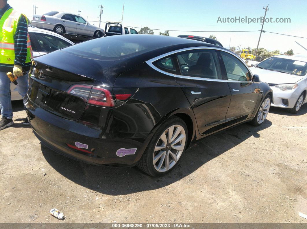 2018 Tesla Model 3 Long Range Black vin: 5YJ3E1EB6JF184765