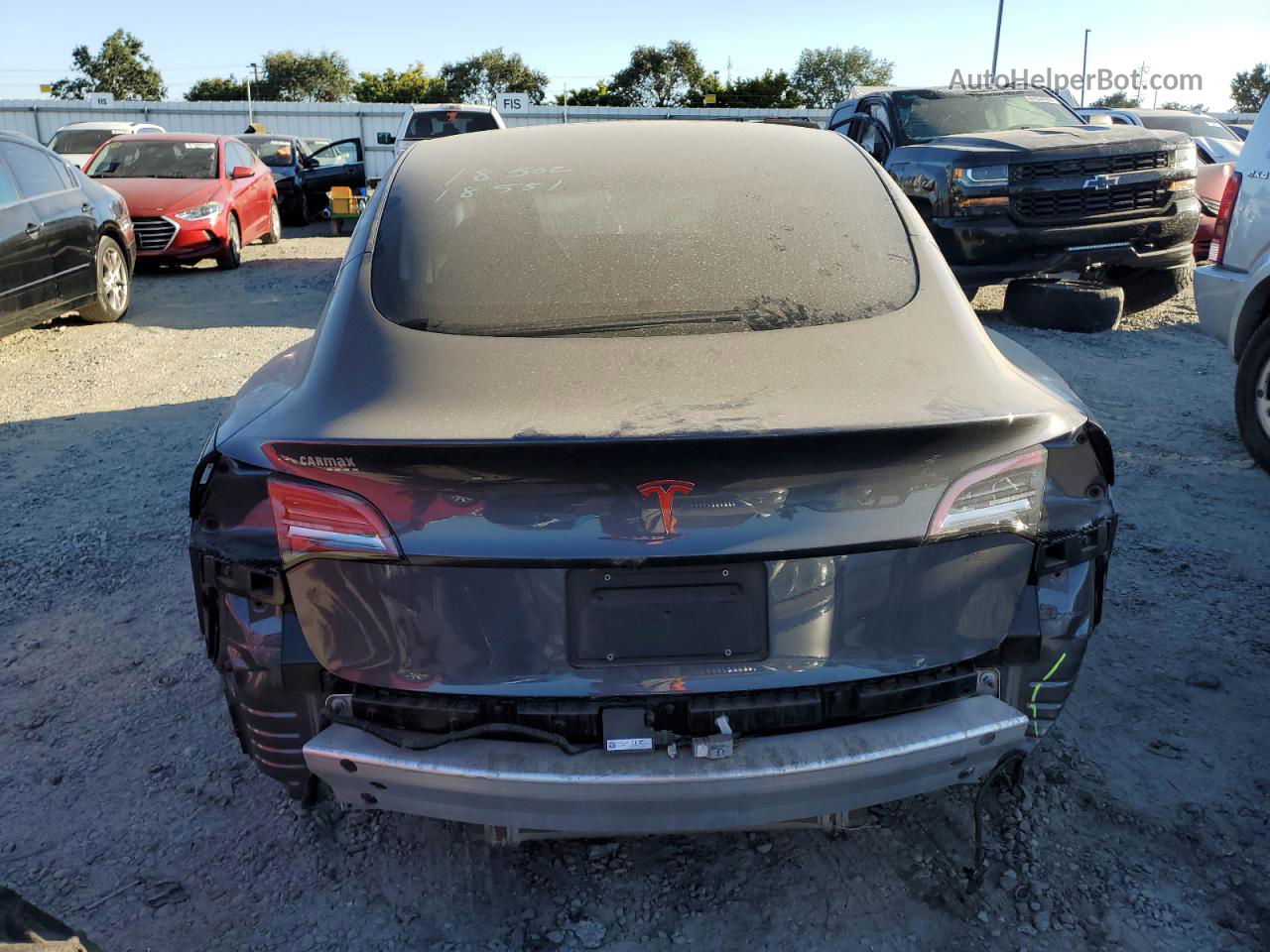 2019 Tesla Model 3  Gray vin: 5YJ3E1EB6KF386071