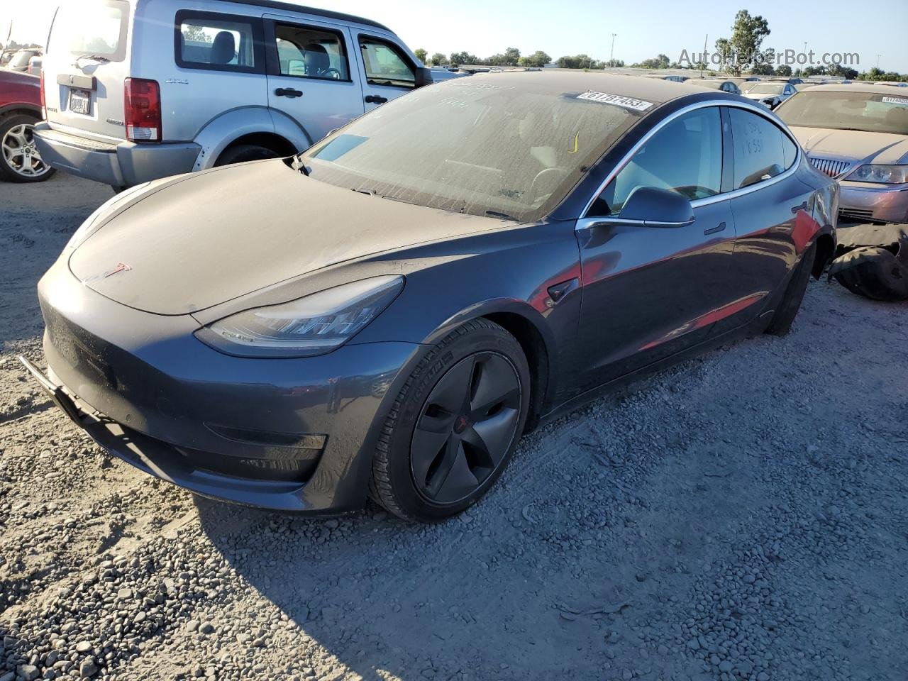 2019 Tesla Model 3  Gray vin: 5YJ3E1EB6KF386071
