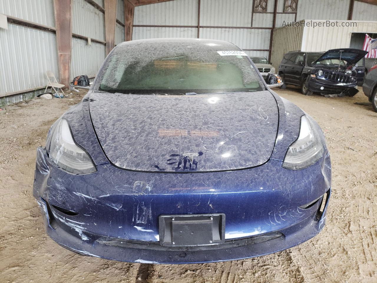 2019 Tesla Model 3  Blue vin: 5YJ3E1EB6KF387656