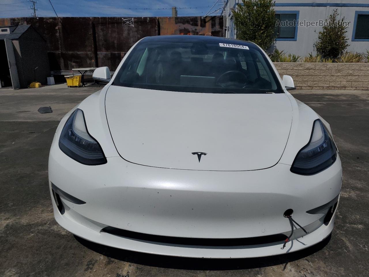 2019 Tesla Model 3  White vin: 5YJ3E1EB6KF388242