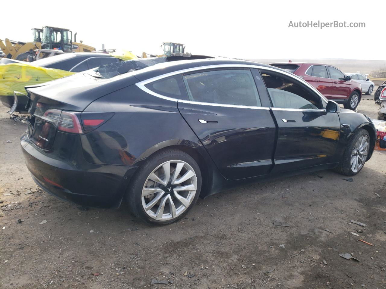 2019 Tesla Model 3  Black vin: 5YJ3E1EB6KF388743