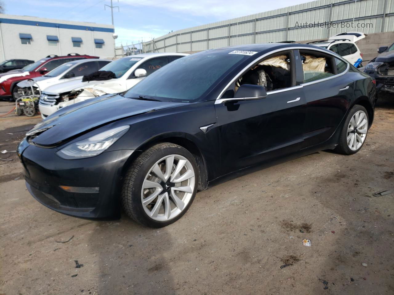 2019 Tesla Model 3  Black vin: 5YJ3E1EB6KF388743