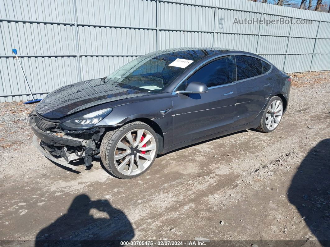 2019 Tesla Model 3 Long Range/performance Gray vin: 5YJ3E1EB6KF438699