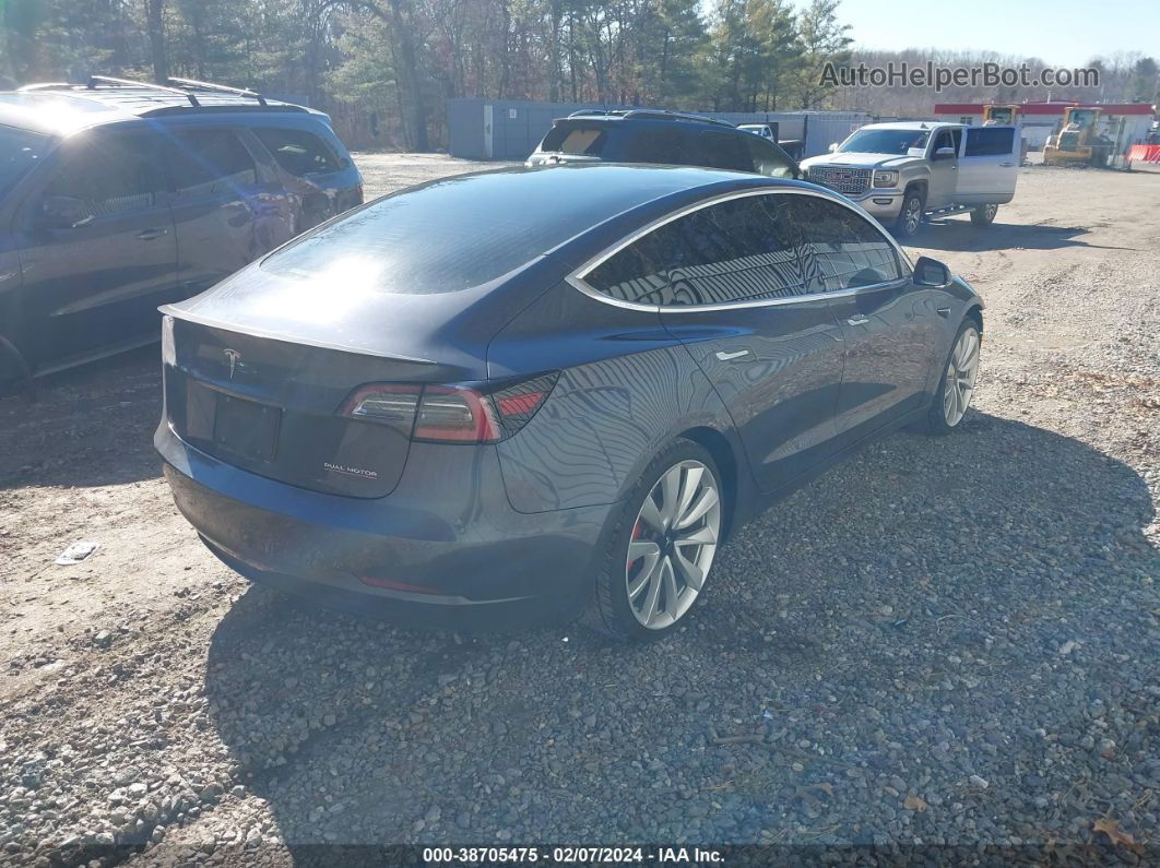 2019 Tesla Model 3 Long Range/performance Gray vin: 5YJ3E1EB6KF438699