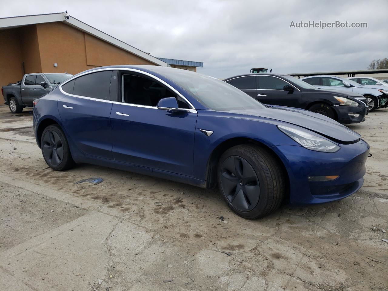 2019 Tesla Model 3  Blue vin: 5YJ3E1EB6KF469130