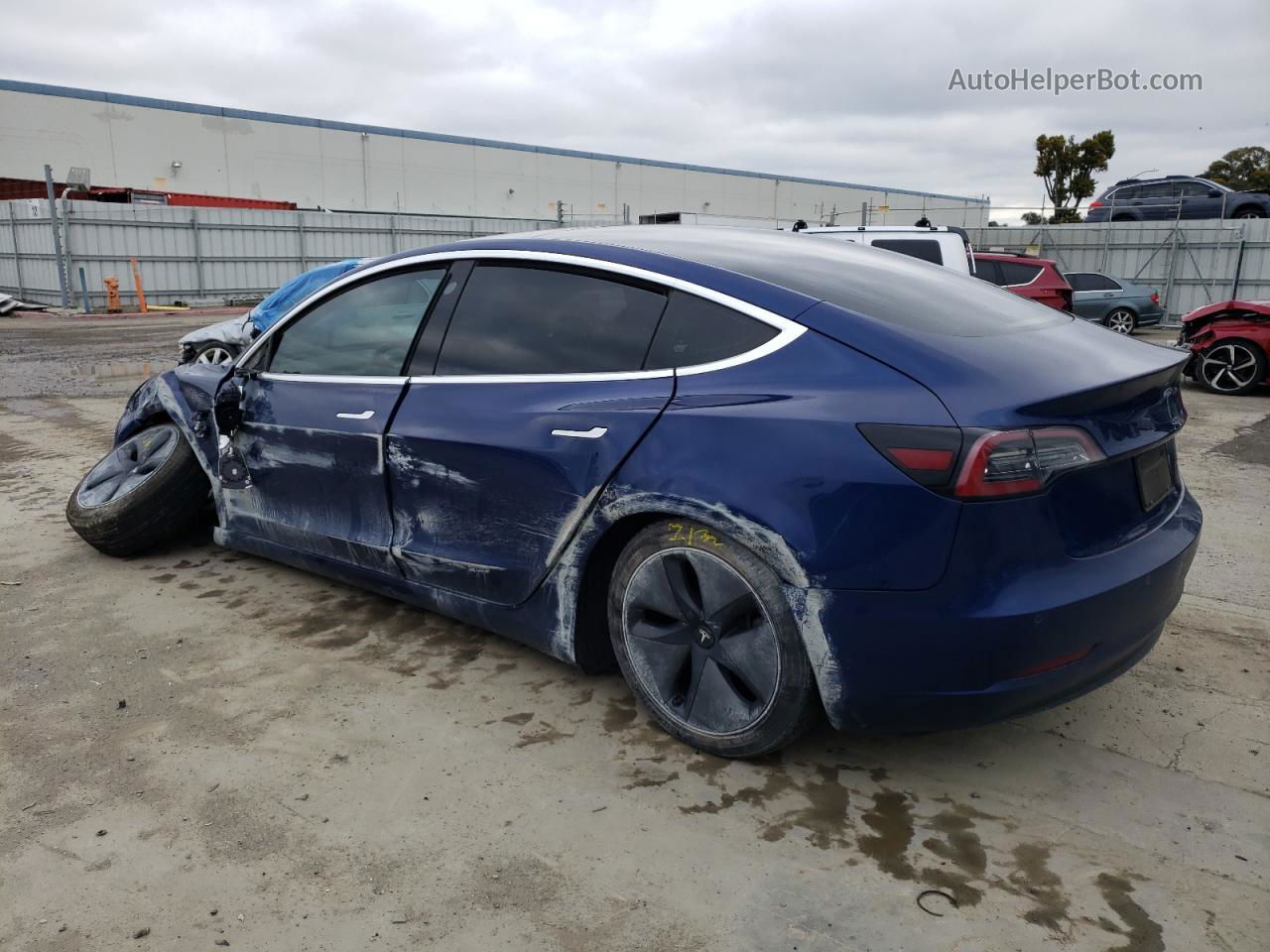 2019 Tesla Model 3  Blue vin: 5YJ3E1EB6KF469130