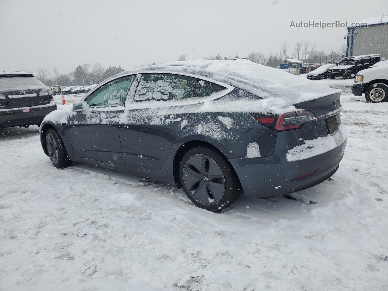 2019 Tesla Model 3  Gray vin: 5YJ3E1EB6KF481293