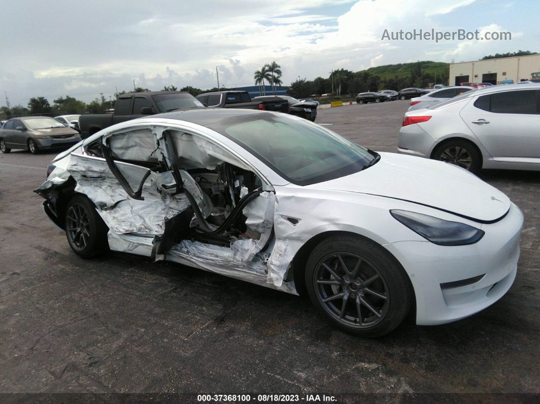 2019 Tesla Model 3 Long Range/performance White vin: 5YJ3E1EB6KF494478