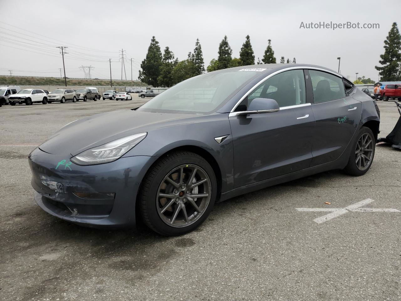 2019 Tesla Model 3  Gray vin: 5YJ3E1EB6KF526572