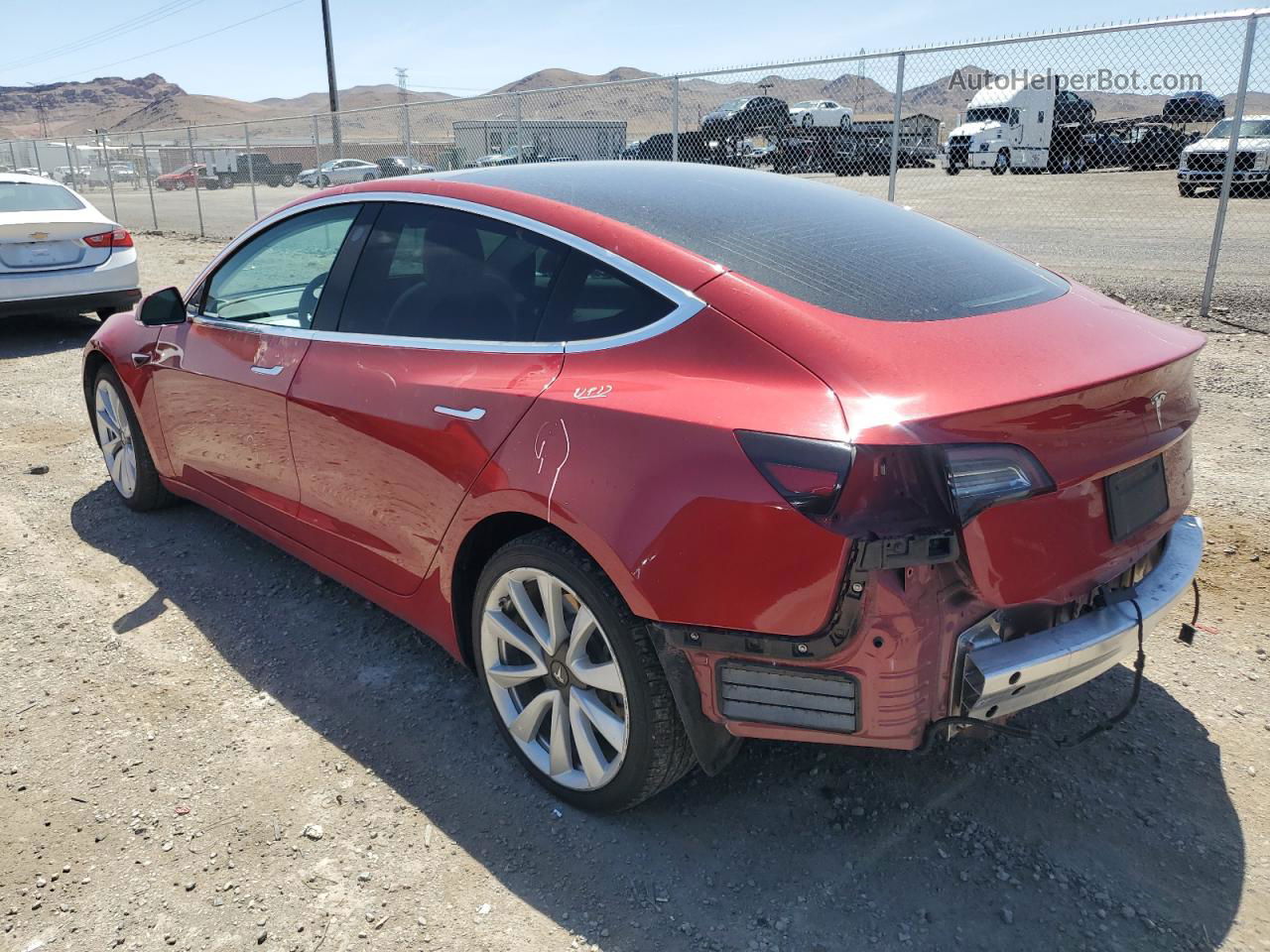 2020 Tesla Model 3  Red vin: 5YJ3E1EB6LF537542