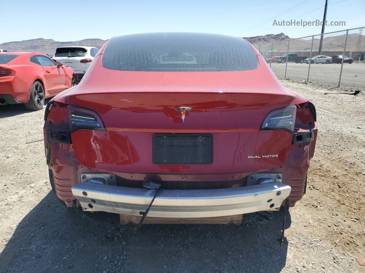 2020 Tesla Model 3  Red vin: 5YJ3E1EB6LF537542