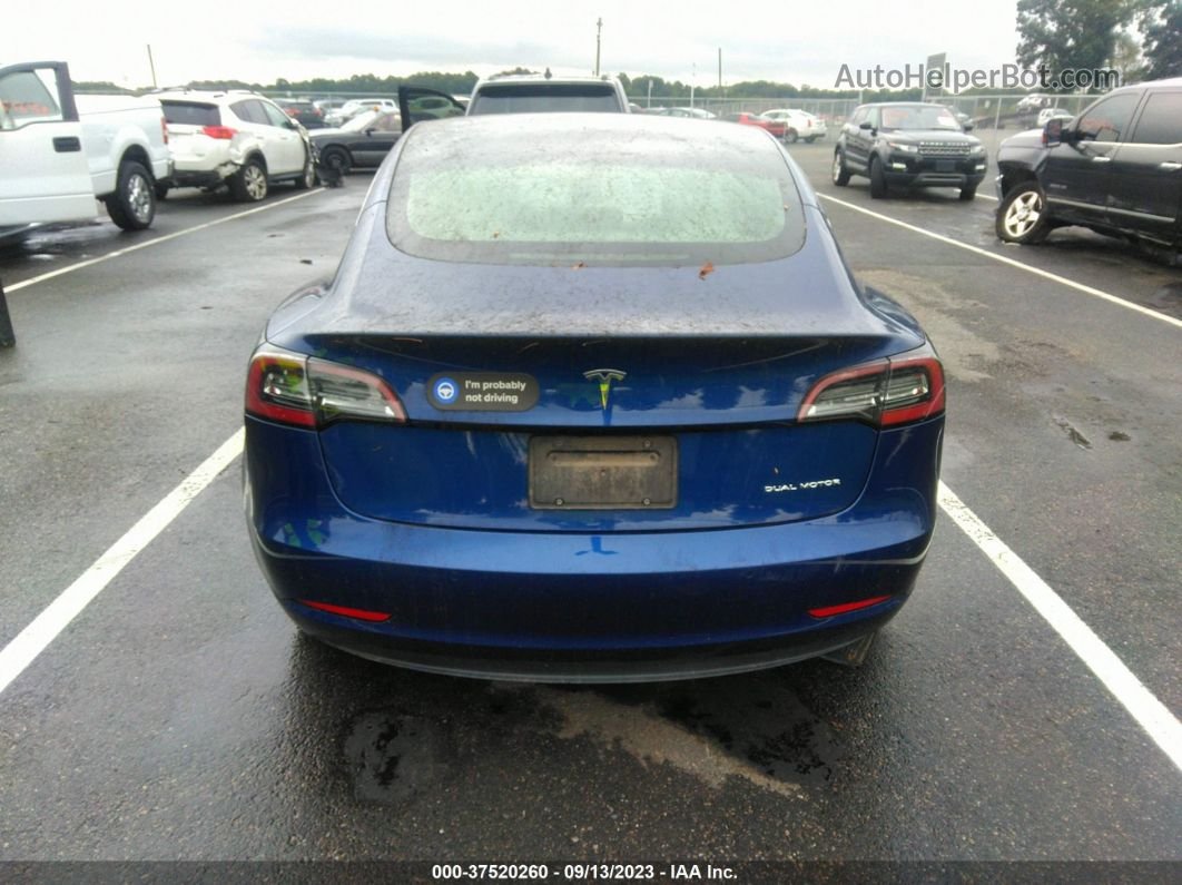 2020 Tesla Model 3 Long Range Dual Motor All-wheel Drive Синий vin: 5YJ3E1EB6LF621943