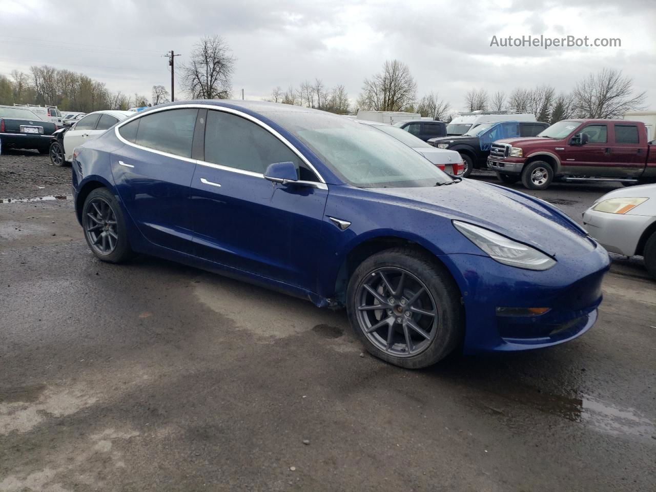 2020 Tesla Model 3  Синий vin: 5YJ3E1EB6LF621988