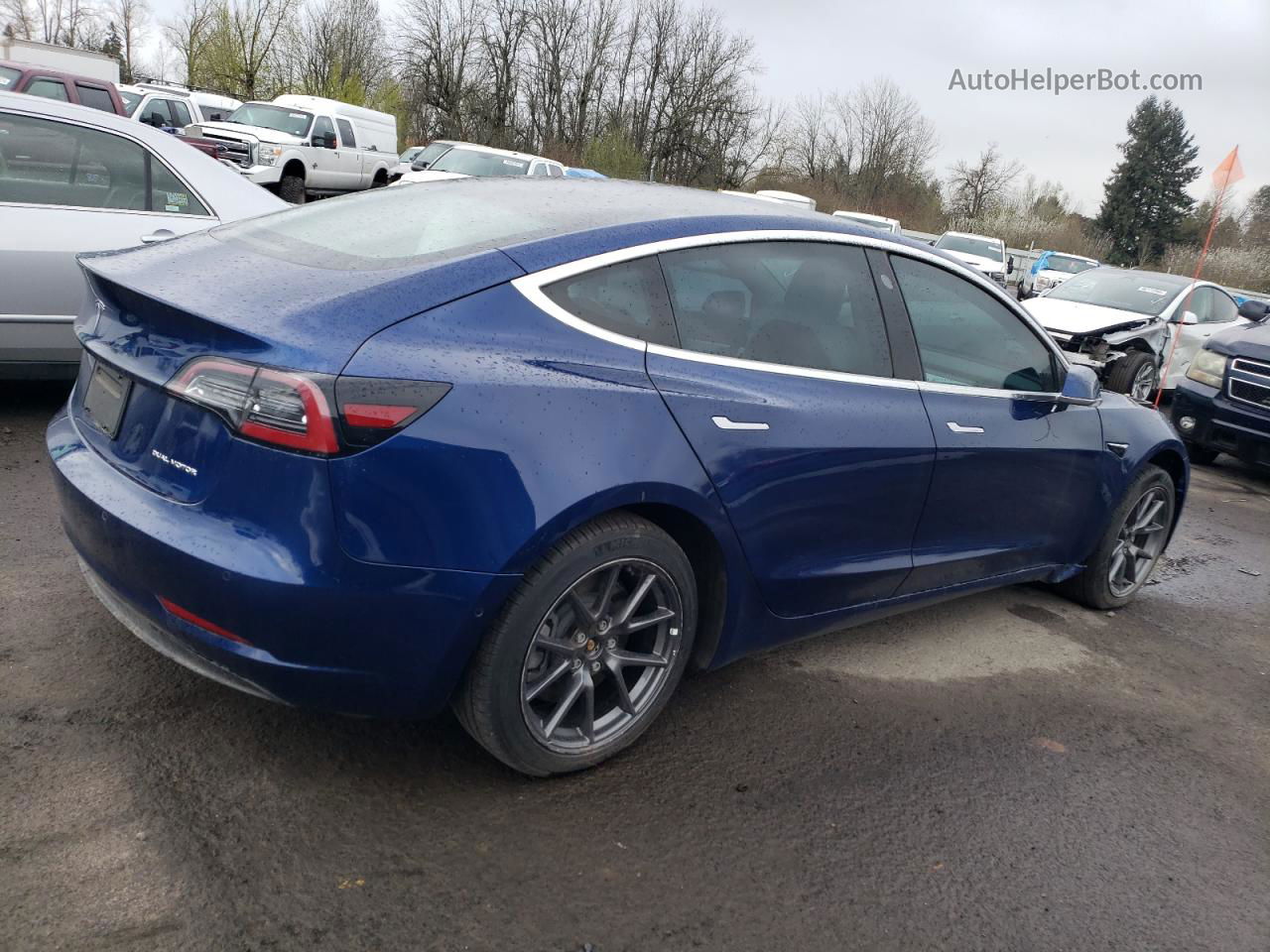 2020 Tesla Model 3  Blue vin: 5YJ3E1EB6LF621988