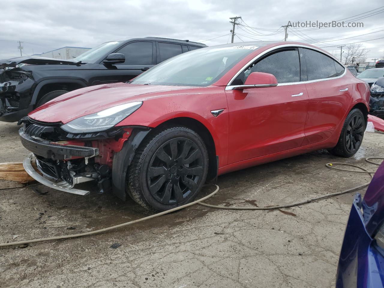 2020 Tesla Model 3  Red vin: 5YJ3E1EB6LF627869