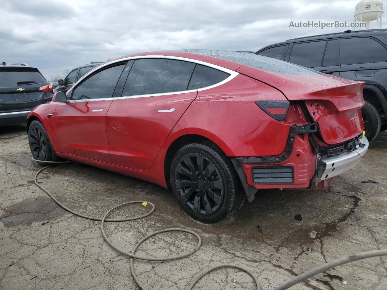 2020 Tesla Model 3  Red vin: 5YJ3E1EB6LF627869