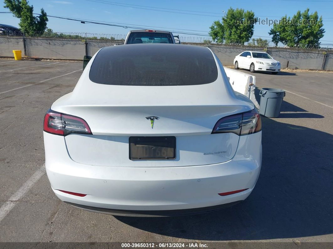 2020 Tesla Model 3 Long Range Dual Motor All-wheel Drive White vin: 5YJ3E1EB6LF667594