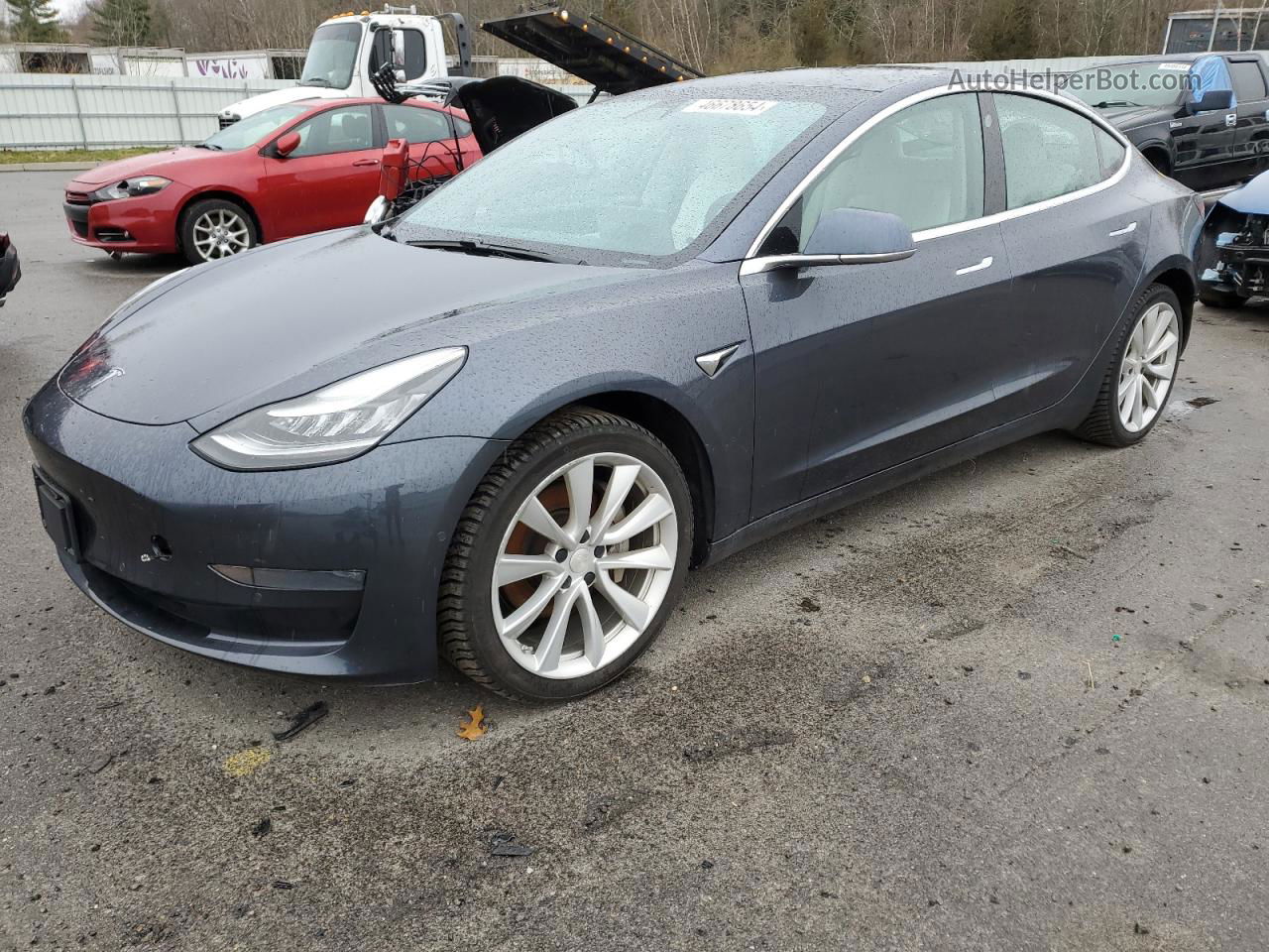 2020 Tesla Model 3  Gray vin: 5YJ3E1EB6LF668826