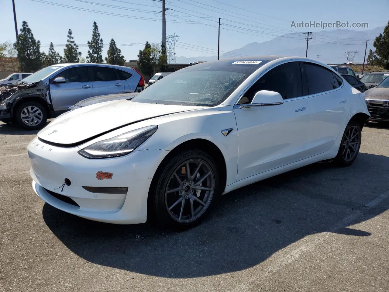 2020 Tesla Model 3  White vin: 5YJ3E1EB6LF787217