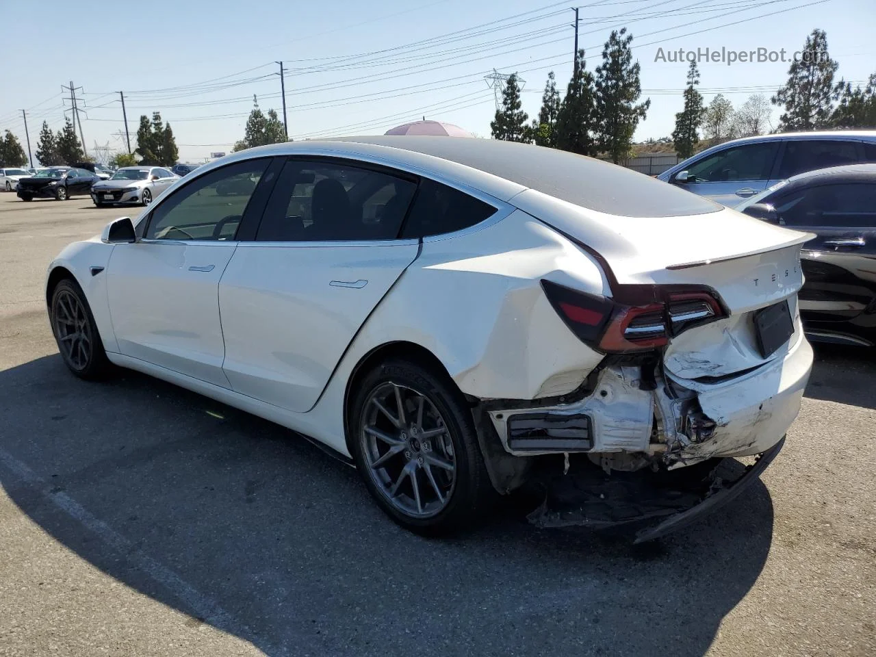 2020 Tesla Model 3  White vin: 5YJ3E1EB6LF787217