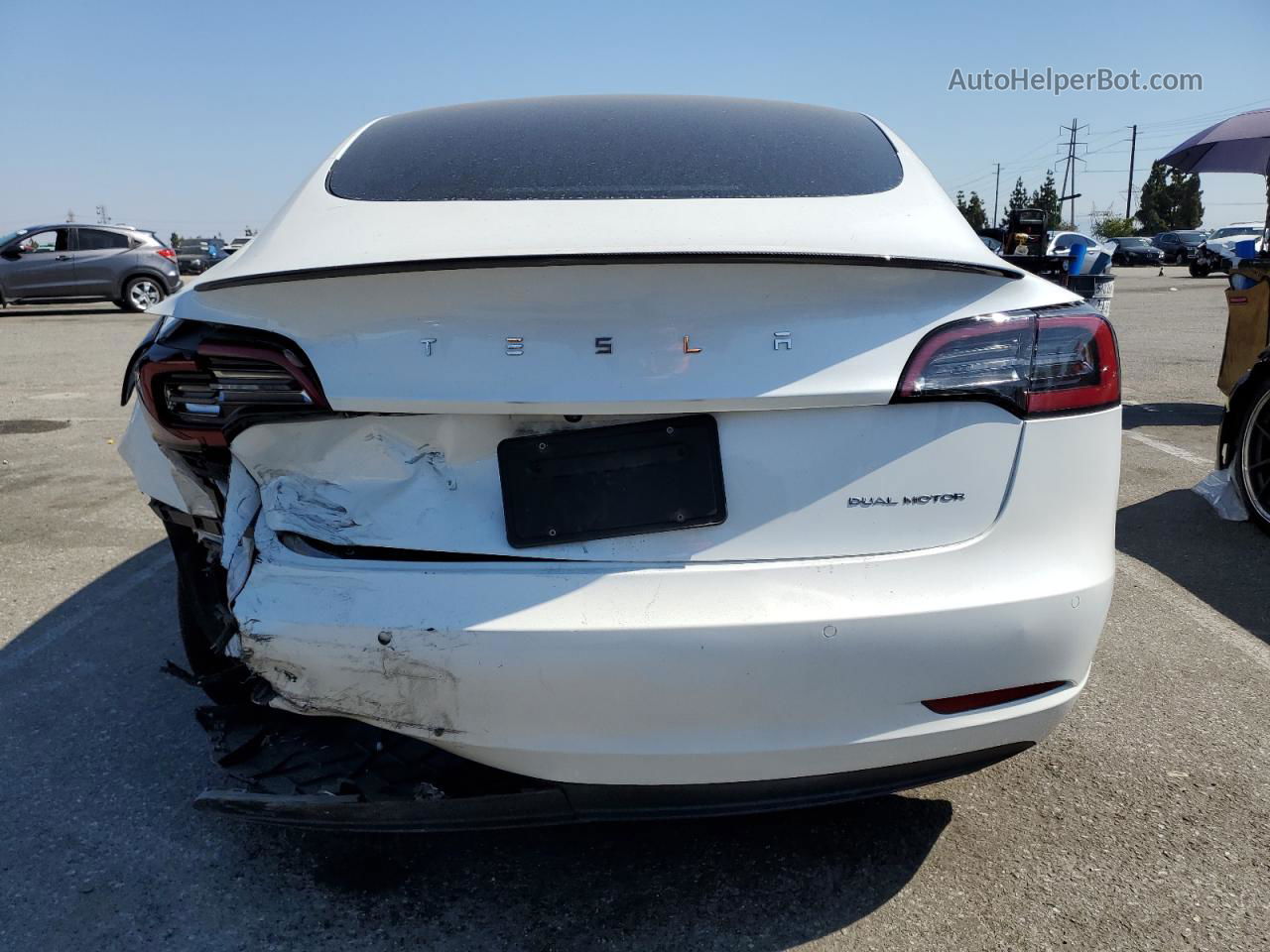 2020 Tesla Model 3  White vin: 5YJ3E1EB6LF787217