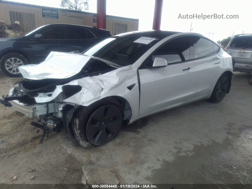 2021 Tesla Model 3 Long Range Dual Motor All-wheel Drive White vin: 5YJ3E1EB6MF051007