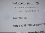 2021 Tesla Model 3 Long Range Dual Motor All-wheel Drive White vin: 5YJ3E1EB6MF855372