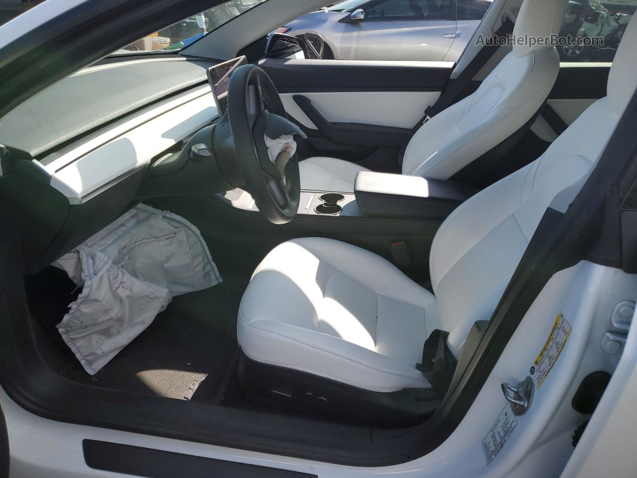 2021 Tesla Model 3  White vin: 5YJ3E1EB6MF879297