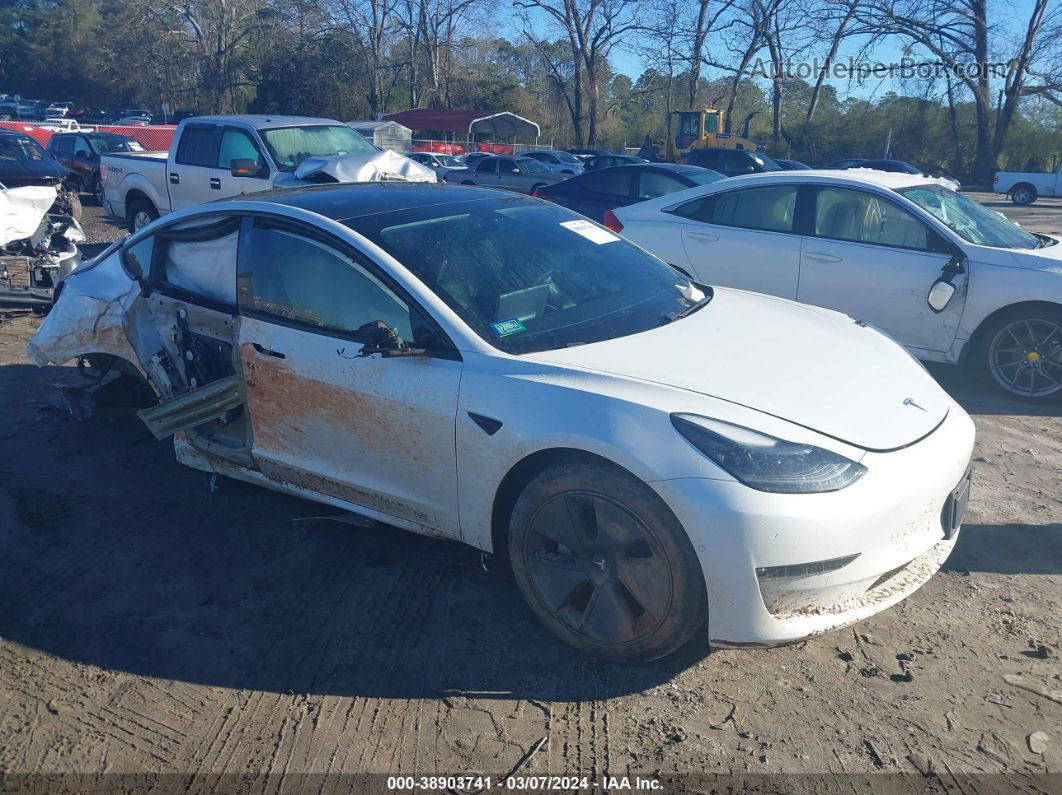 2021 Tesla Model 3 Long Range Dual Motor All-wheel Drive White vin: 5YJ3E1EB6MF924786