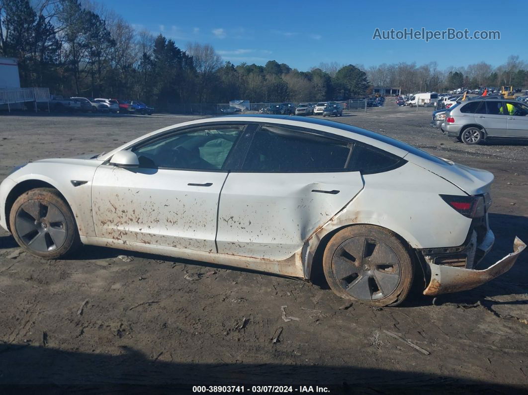 2021 Tesla Model 3 Long Range Dual Motor All-wheel Drive White vin: 5YJ3E1EB6MF924786