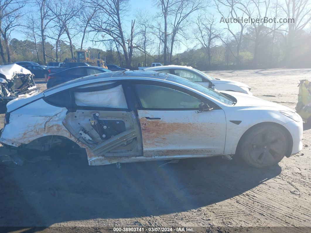 2021 Tesla Model 3 Long Range Dual Motor All-wheel Drive White vin: 5YJ3E1EB6MF924786