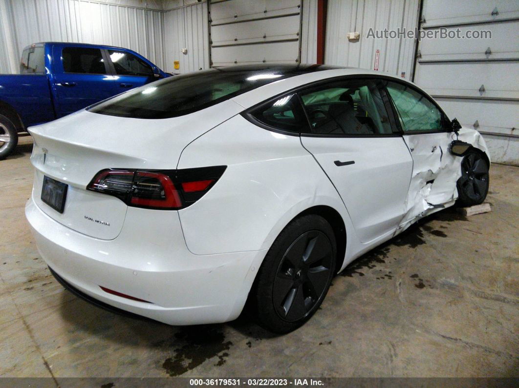 2021 Tesla Model 3 Long Range Dual Motor All-wheel Drive White vin: 5YJ3E1EB6MF924853