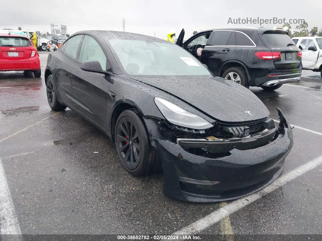 2021 Tesla Model 3 Long Range Dual Motor All-wheel Drive Black vin: 5YJ3E1EB6MF925307