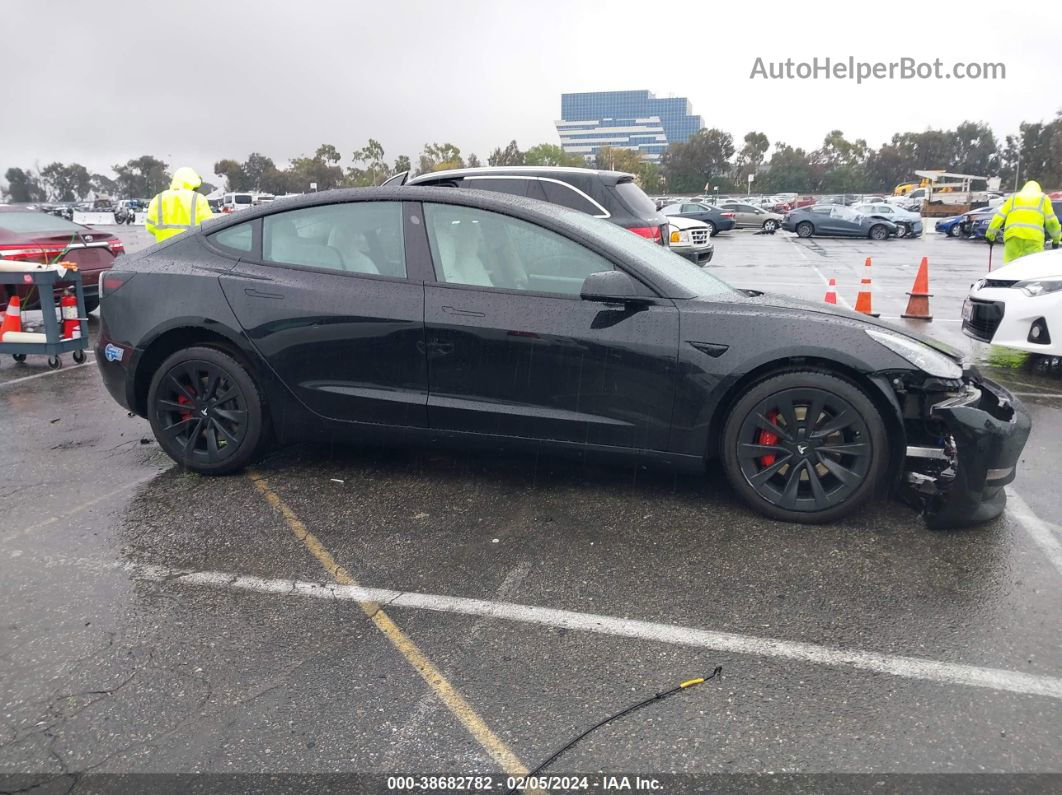 2021 Tesla Model 3 Long Range Dual Motor All-wheel Drive Black vin: 5YJ3E1EB6MF925307