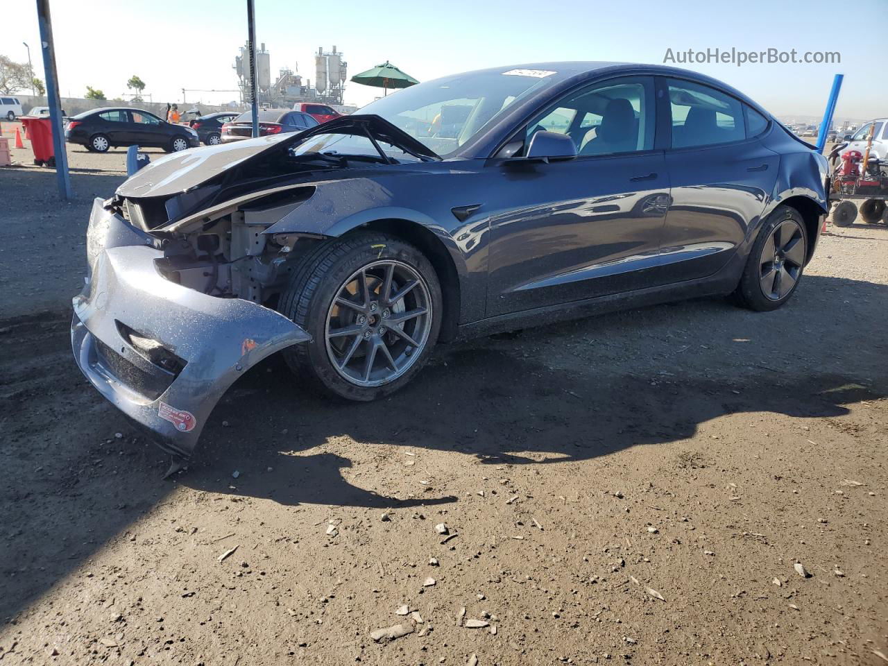 2021 Tesla Model 3  Gray vin: 5YJ3E1EB6MF939143