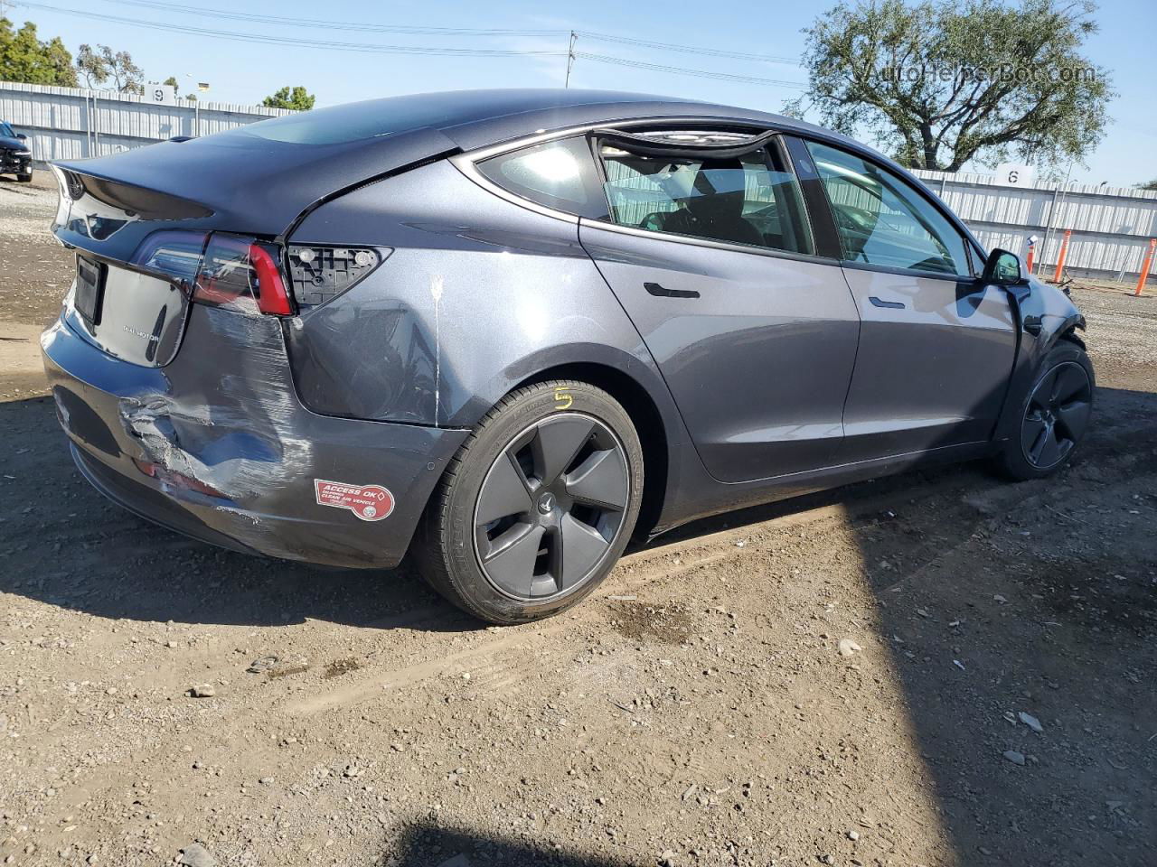 2021 Tesla Model 3  Gray vin: 5YJ3E1EB6MF939143