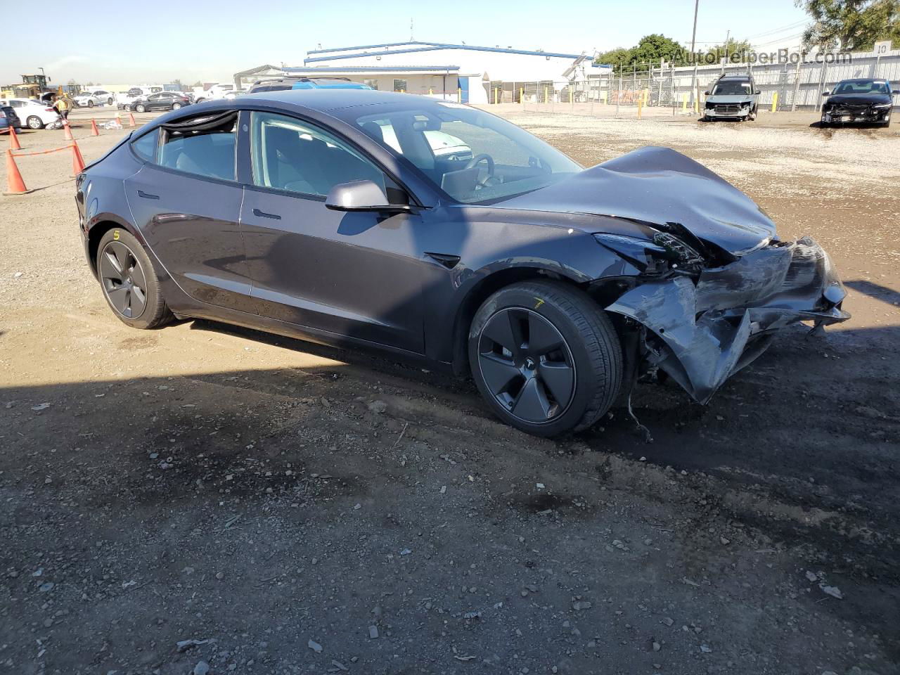 2021 Tesla Model 3  Gray vin: 5YJ3E1EB6MF939143