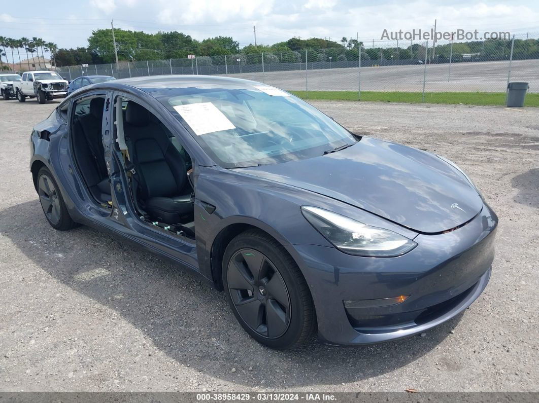 2021 Tesla Model 3 Long Range Dual Motor All-wheel Drive Gray vin: 5YJ3E1EB6MF965502