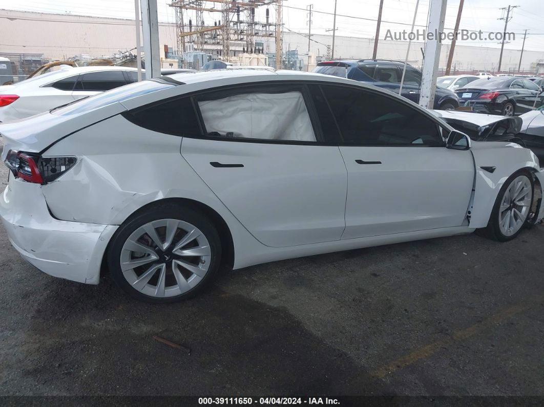 2021 Tesla Model 3 Long Range Dual Motor All-wheel Drive White vin: 5YJ3E1EB6MF980789