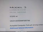 2021 Tesla Model 3 Long Range Dual Motor All-wheel Drive Белый vin: 5YJ3E1EB6MF980789