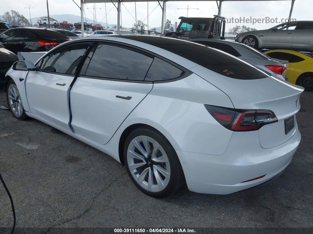 2021 Tesla Model 3 Long Range Dual Motor All-wheel Drive White vin: 5YJ3E1EB6MF980789