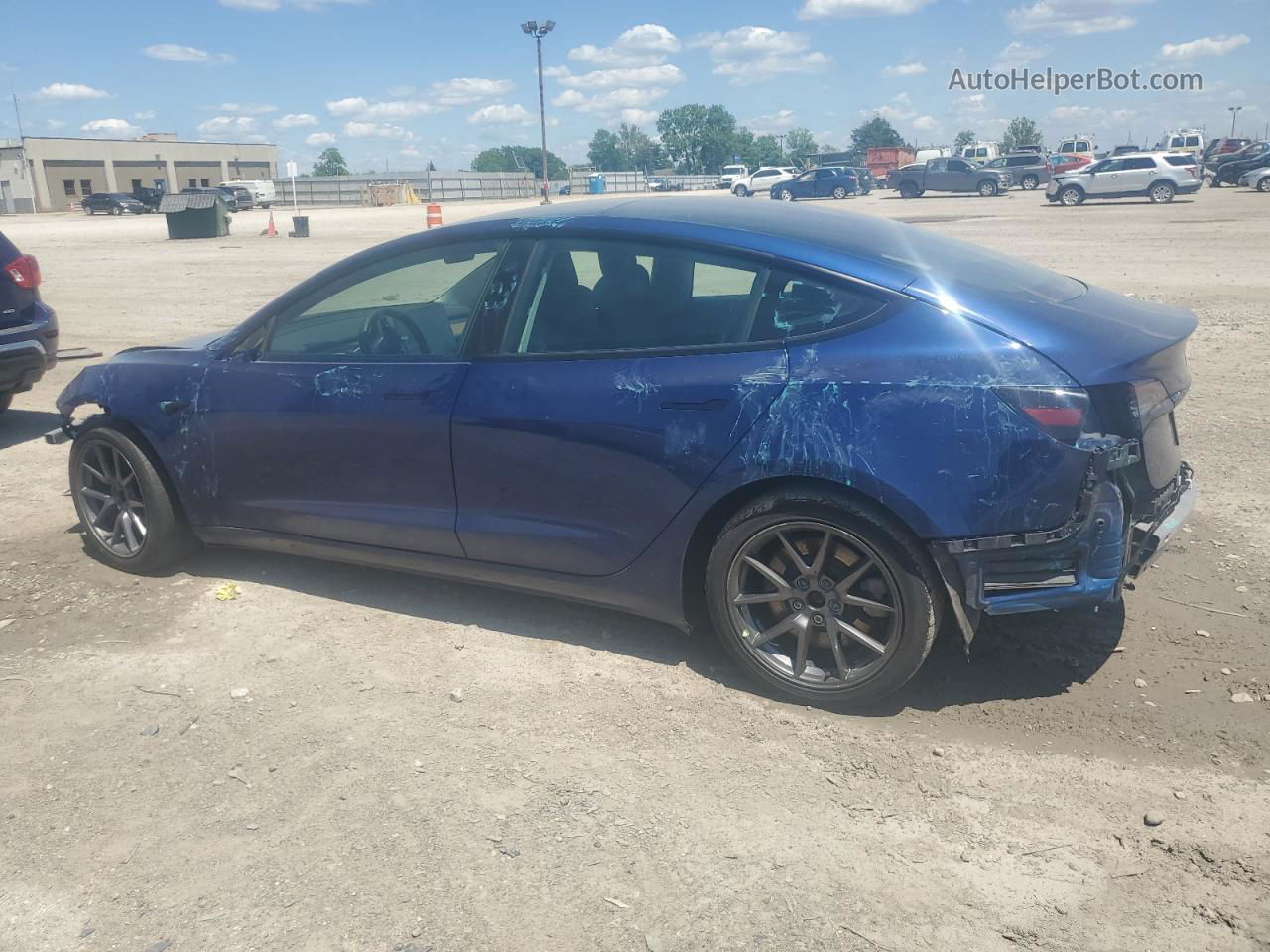 2021 Tesla Model 3  Blue vin: 5YJ3E1EB6MF983319