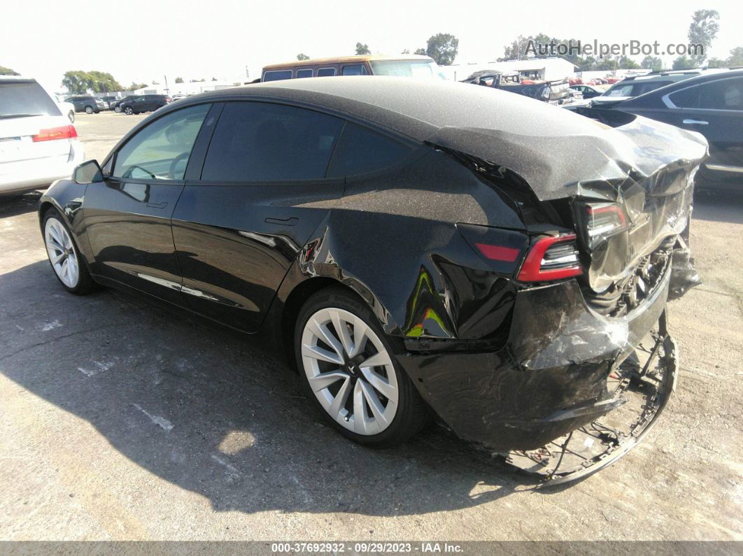 2021 Tesla Model 3 Long Range Black vin: 5YJ3E1EB6MF998869