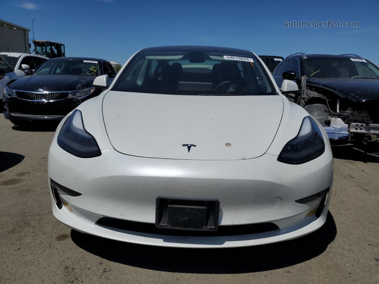 2022 Tesla Model 3  White vin: 5YJ3E1EB6NF107142