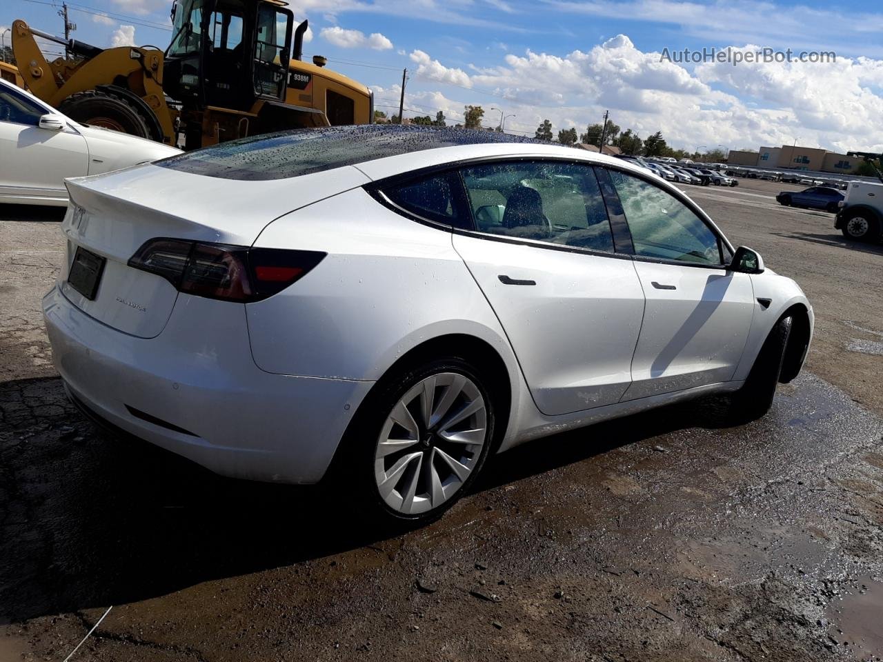 2022 Tesla Model 3  White vin: 5YJ3E1EB6NF143946