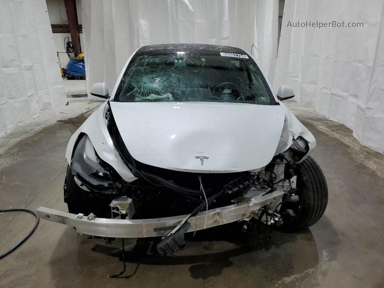 2022 Tesla Model 3  White vin: 5YJ3E1EB6NF290543