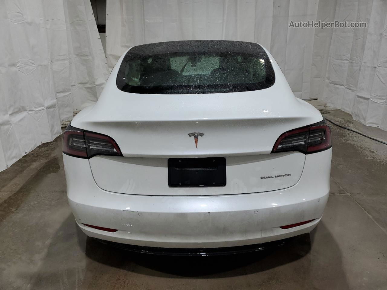 2022 Tesla Model 3  White vin: 5YJ3E1EB6NF290543